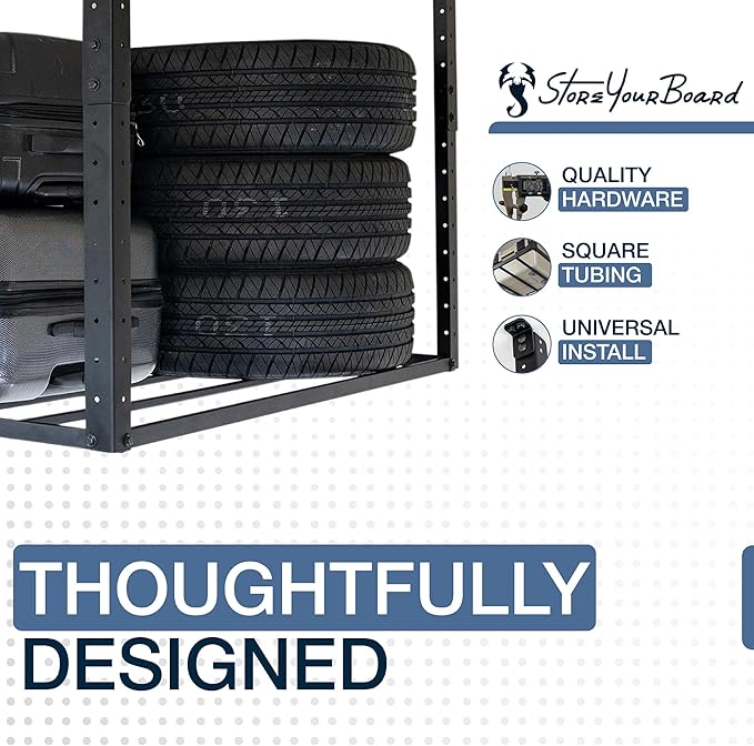 StoreYourBoard 3 x 8 ft Garage Storage Rack, Ceiling Shelf Overhead Organization