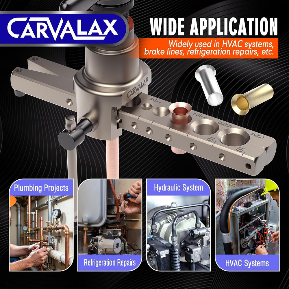 CARVALAX Flaring Tool Kit, Single Metric/Imperial Clamp, 6-19mm & 1/4&quo...