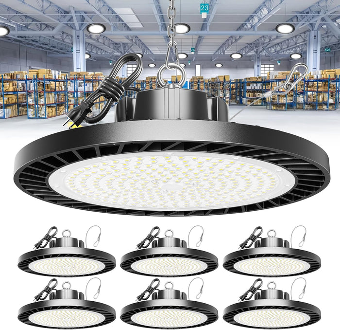 250W UFO LED High Bay Light, 37500LM Super Bright Industrial UFO High Bay LED