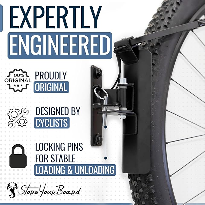 StoreYourBoard Bike Swivel Rack – Wall Mounted Garage Bike Storage, Vertical ...
