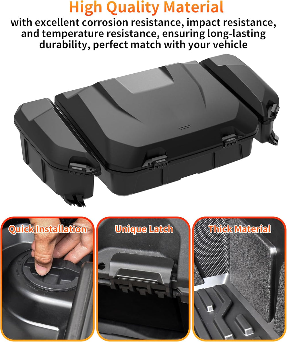 96L Rear Cargo Box & 13.5L Side Storage Boxes for Can Am Maverick R MAX X...