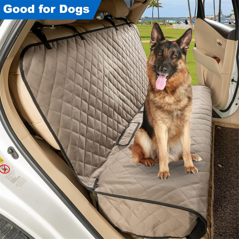 VIEWPETS Bench Car Seat Cover Protector, Waterproof Heavy-Duty, Khaki