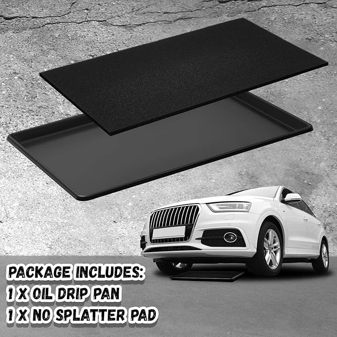 Uiifan 1 Set 35 x 24 x 1.4 Inch Oil Drain Drip Pan