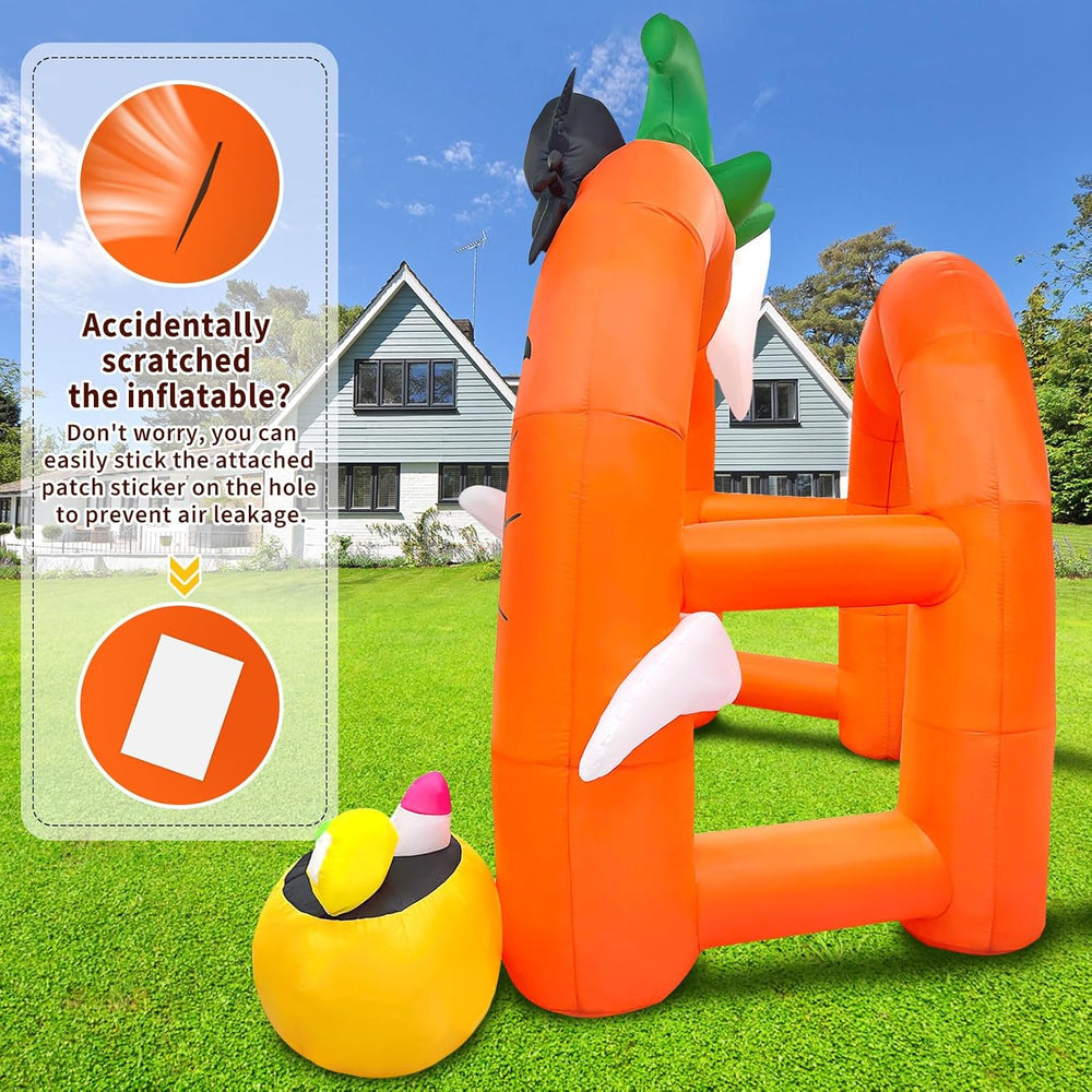 Kalolary 12FT Halloween Inflatable Archway,Giant Pumpkin Inflatable Tunnel