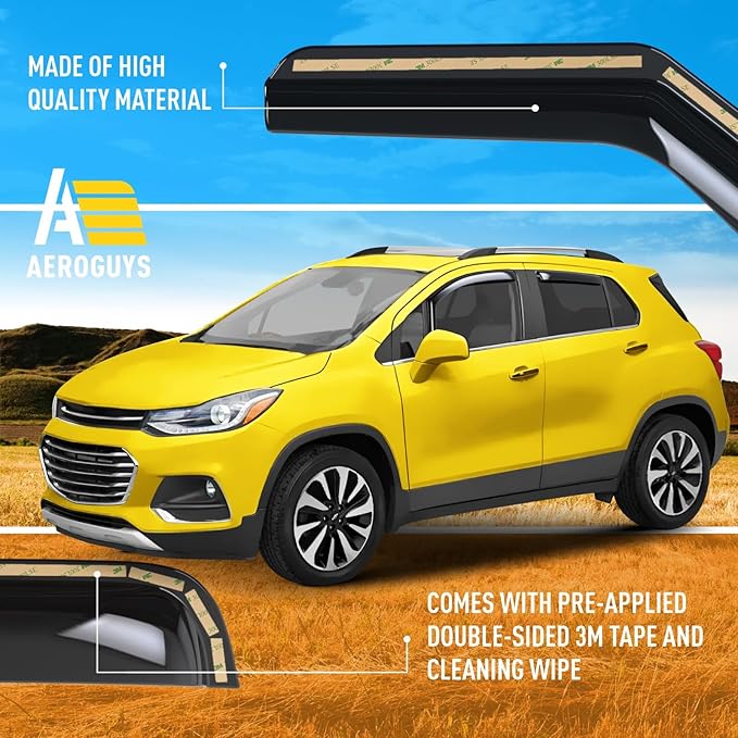 Extra Durable Window Deflectors in-Channel Window Visors Rain Guards Fit (4pcs)