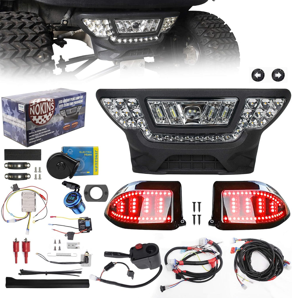 NOKINS Golf Cart Deluxe Plus LED Light Kit Fits Club Car Precedent 2004-UP