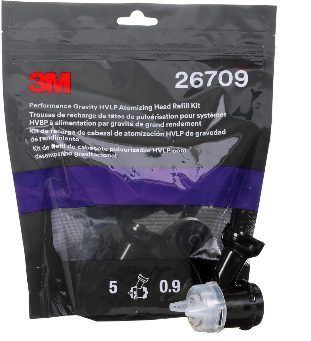 3M Performance Gravity HVLP Atomizing Head Refill Kit 26709, 5 Pack, 5