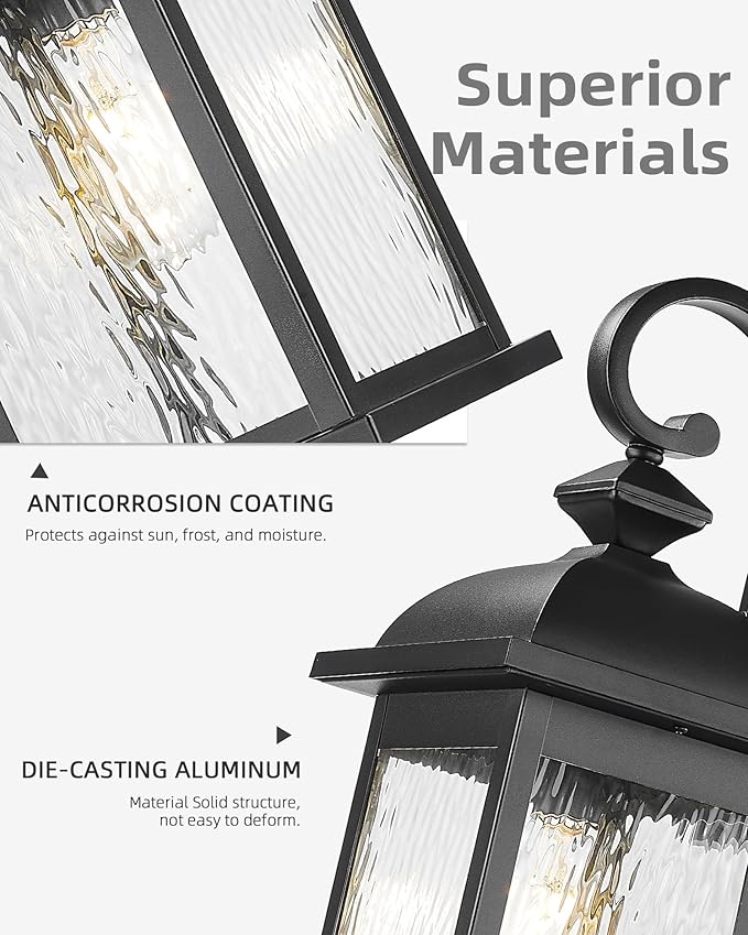 FEMILA 21" Outdoor Wall Light Fixture, Rust-Proof Waterproof Outdoor Wal...