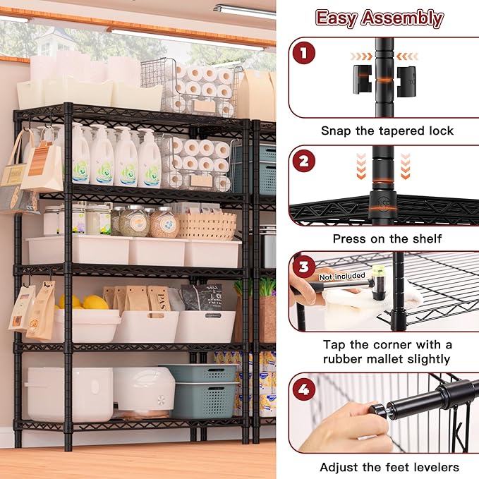 PrimeZone Wire Metal Storage Shelves (2 PCS)