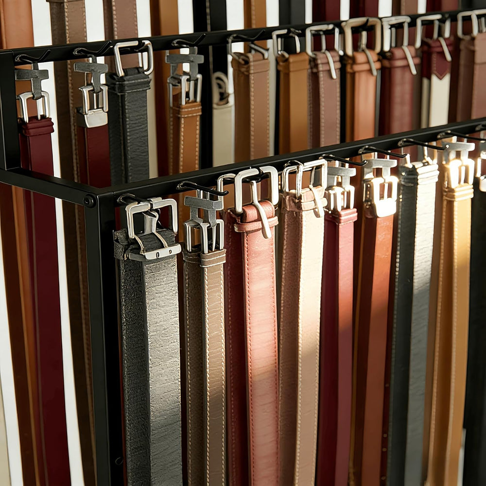 Belt Rack,Belt Display Organizer,Retail Rack for Belts Ties Bags