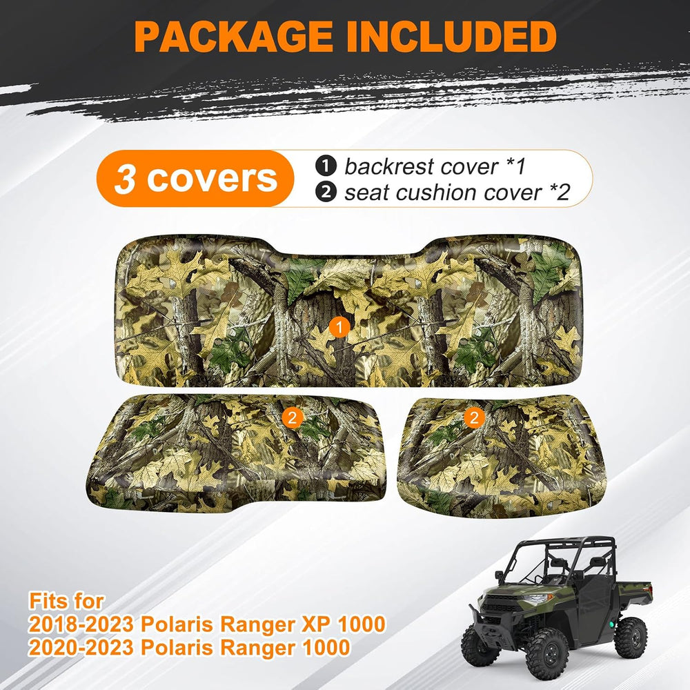 BORDAN Heavy Duty UTV Seat Cover for 2017-2021 Polaris Ranger XP 1000, Waterp...