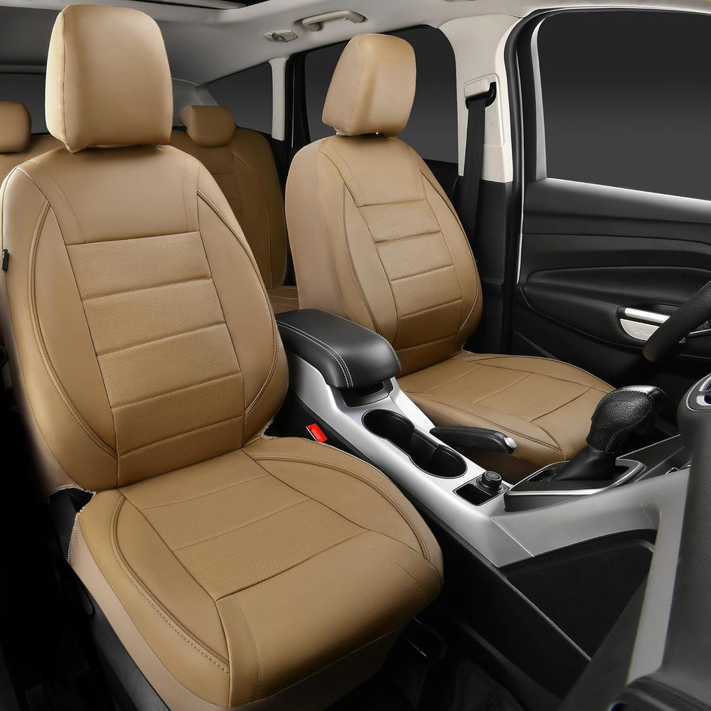 CAR PASS Piping Leather Seat Cover,Universal FIT with Composite Sponge Inside...