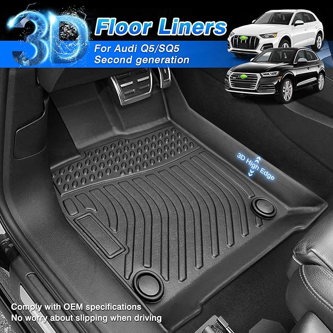 Cartist Floor mats Fit for 2018 2019 2020 2021 2022 2023 2024 Audi Q5/SQ5 5