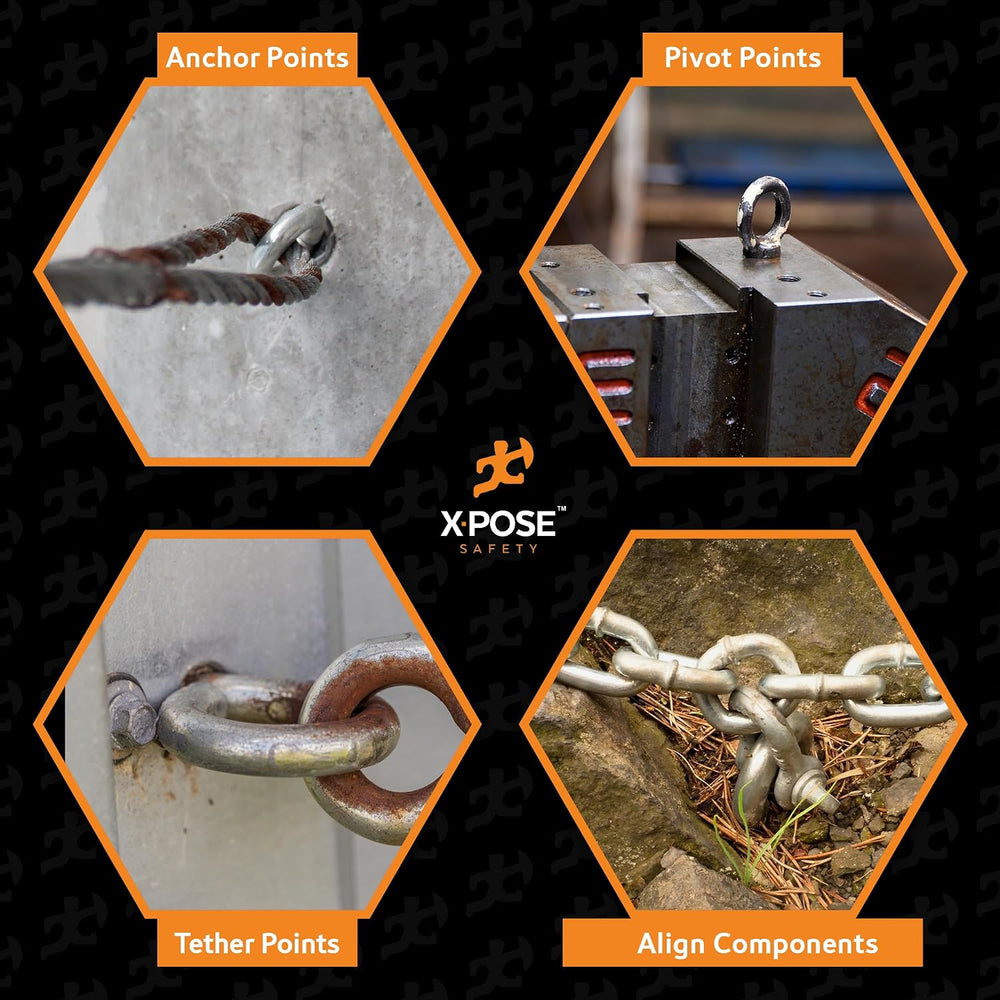 Xpose Safety Shoulder Eye Bolt 3/8"-16 x 1-14" - Industrial Strengt...