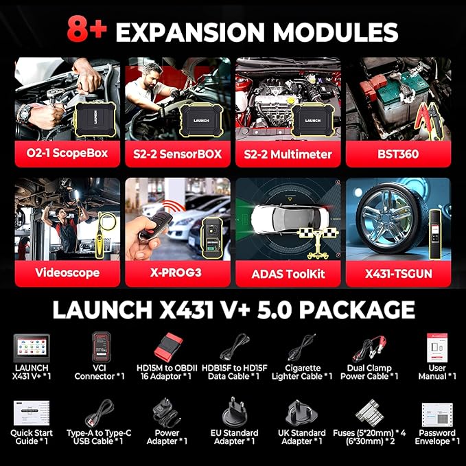 LAUNCH X431 PRO3 V+ 5.0, 2025 Upgrade Bluetooth Bi-Directional Scan Tool