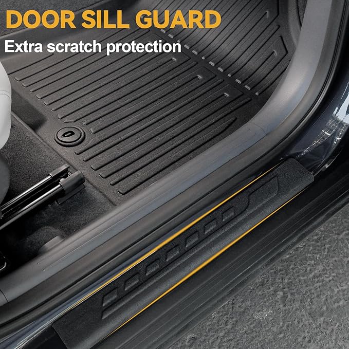 Floor Mats Set for 2024 2025 Hyundai Kona Gas, Full Coverage All Weather Floor