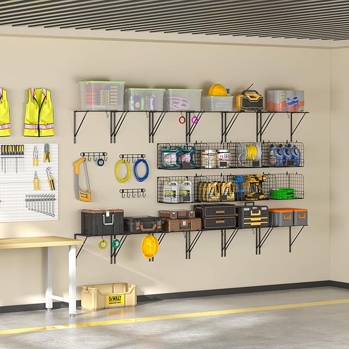 2 Pack Garage Shelves Wall Mounted