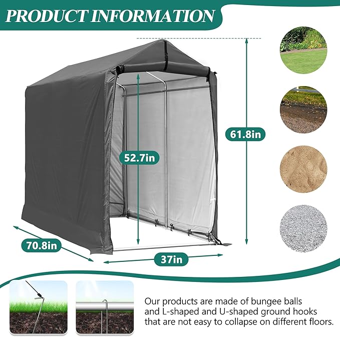 6 x 3ft Outdoor Cycle Storage Shelter