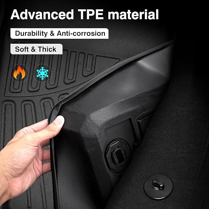 Powerty Floor Mats for 2021-2023 2024 2025 Nissan Rogue Accessories All Weather