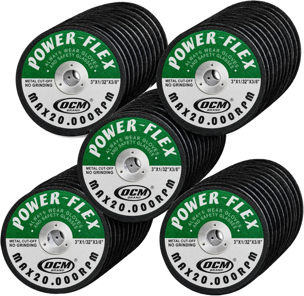 50 Pack - Cut Off Wheels 3 Inch x 1/32 Inch x 3/8 Inch for Cutting All Steel ...