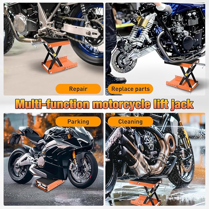 Nilight Motorcycle Lift Jack 1100 LBS Scissor Jacks Stand Lift