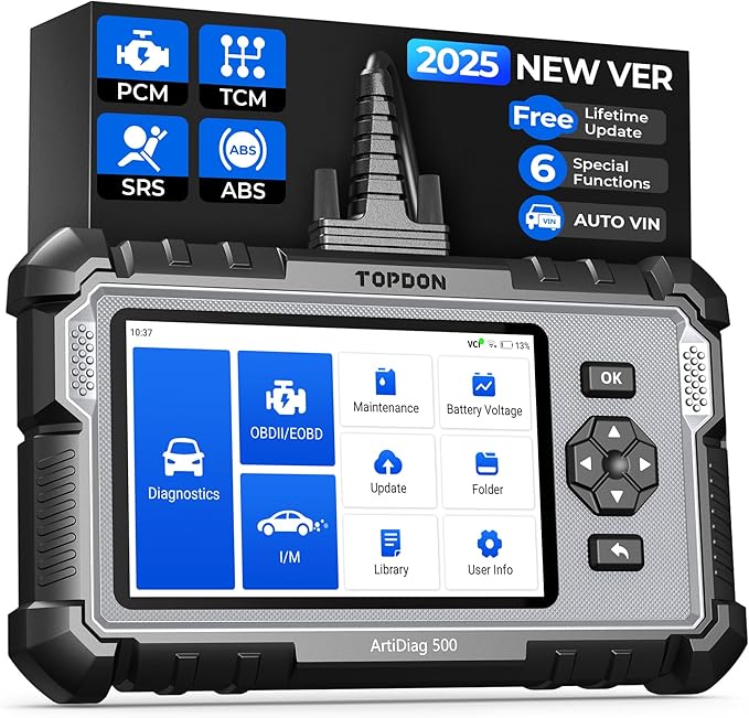 OBD2 Scanner TOPDON AD500, Oil SAS Throttle TPMS BMS EPB Reset, Engine ABS SRS