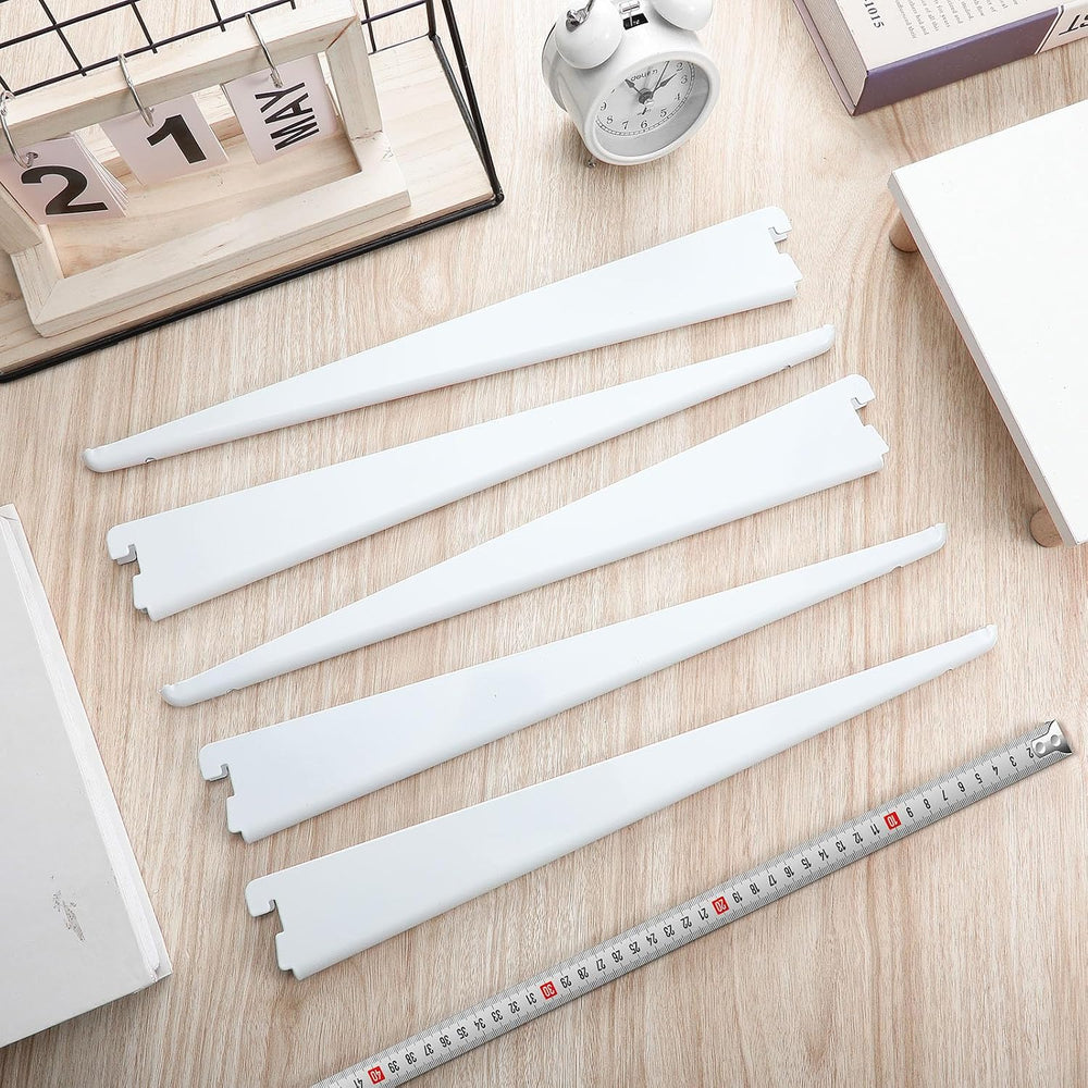 CroBlissful 20 Pcs Adjustable Shelf Brackets for Double Track System Closet O...