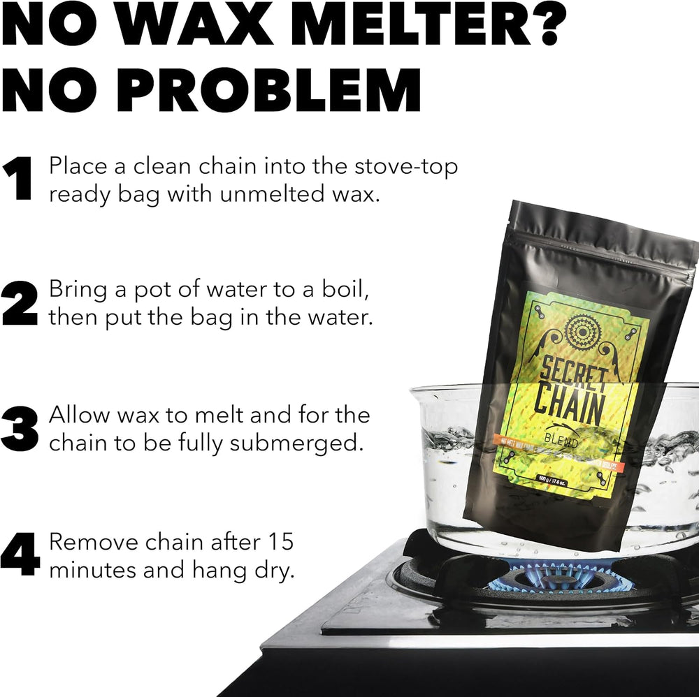 SILCA Secret Bike Chain Wax Blend, Hot Melt Wax Bicycle Chain Lube - 500g