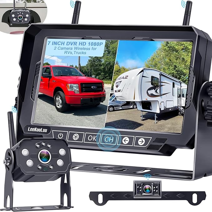 Dual RV Backup Cameras Wireless