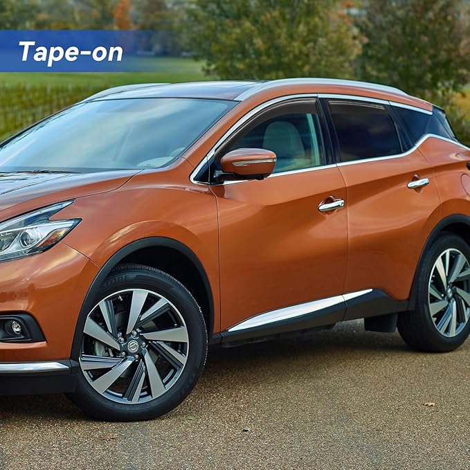 Window Visors Rain Guards for 2015-2024 Nissan Murano, Out-Channel Window Vent