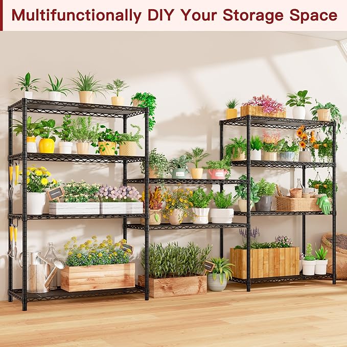 PrimeZone Wire Metal Storage Shelves (2 PCS)