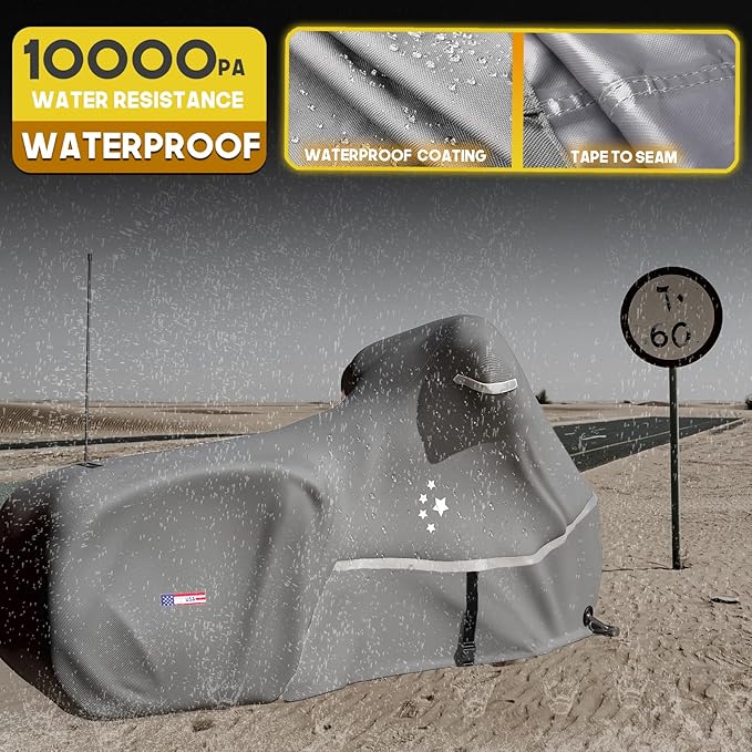 Motorcycle Cover LI LIBZAKI 600D Heavy Duty Storage All Season Universal
