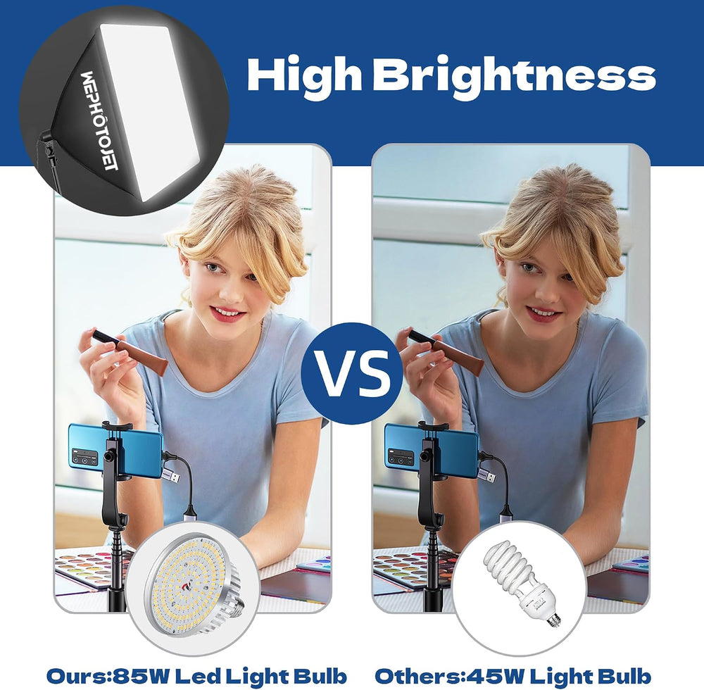 Photography Softboxes Kit with 6.6x10ft Backdrop Stands