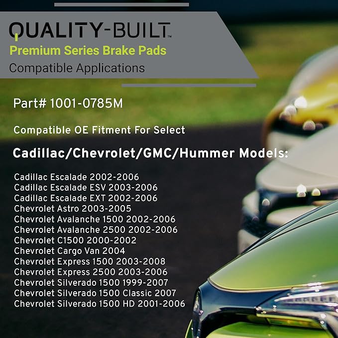 Premium Semi-Metallic Front Brake Pads Compatible