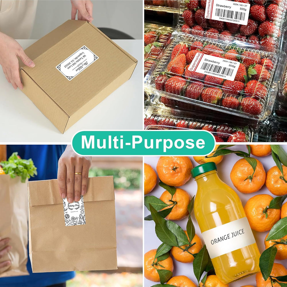 LLIKED 2"x4" Bulk Printable White Label Stickers 5000 Labels 500 Sh...