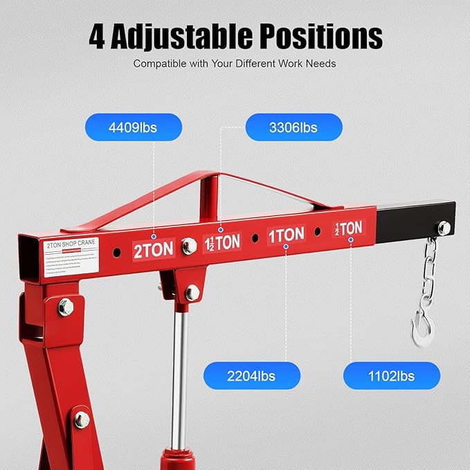 Folding Engine Hoist 1 Ton Engine Crane Lift
