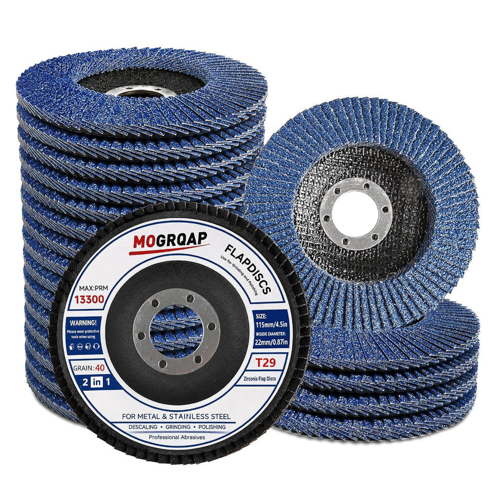 20 Pcs 4.5" x 7/8" Flap Discs for Angle Grinders Type 29,Grit 40
