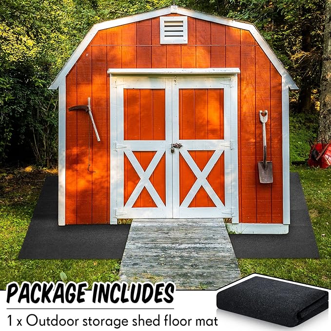 Haull Outdoor Storage Shed Floor Moat Waterproof Outdoor Carport Mat Thickened