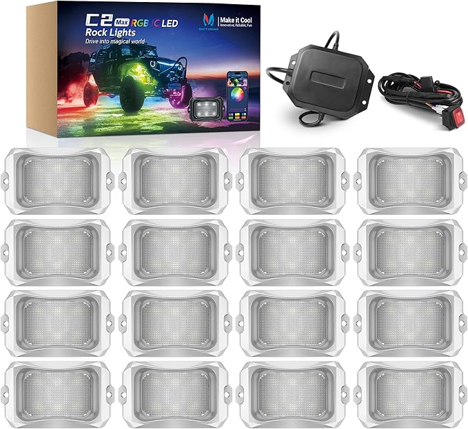 MICTUNING C2 MAX RGB+IC LED Rock Light (16 Pods)