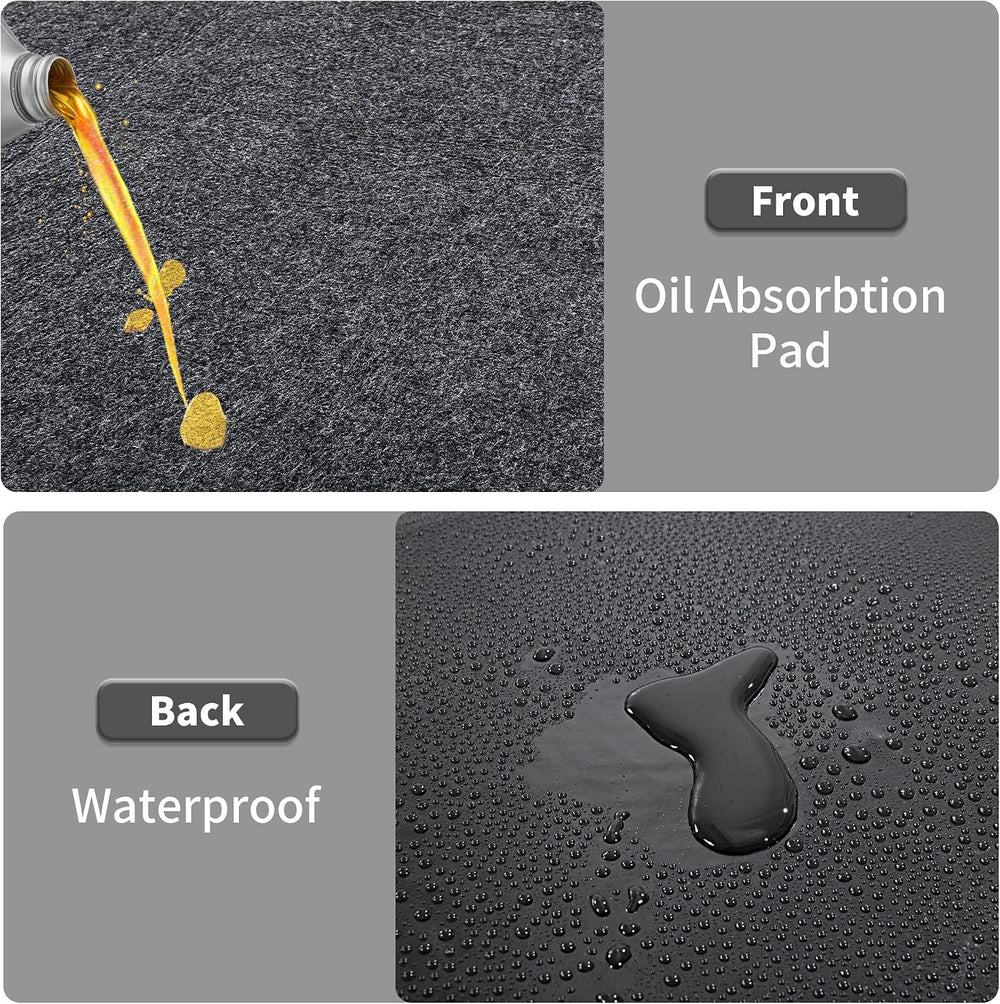 HOMBYS Extra Large Garage Floor Mats for Under Car, Dark Grey Garage Flooring...