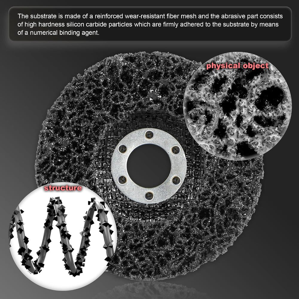 12-Pack 4-1/2" Paint Stripper Discs for Angle Grinder, Rust & Paint ...