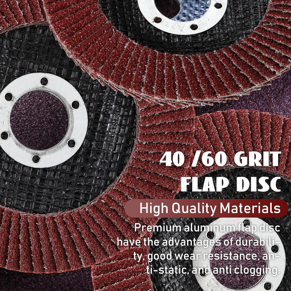Landhoow 80 Pack Flap Discs 4 1/2 Inch for Angle Grinder 4.5 x 7/8 Inch Alumi...