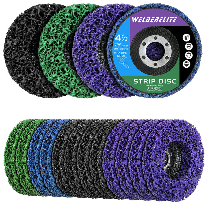 12-Pack Paint Stripper Discs for Angle Grinder, 4-1/2" x 7/8" - Multi-Surface Rust, Paint, and Oxide Removal Wheels for Metal and Wood