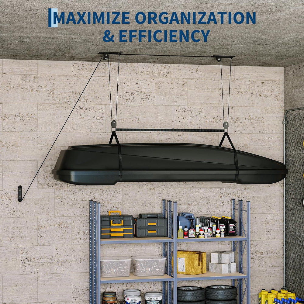 Garvee Heavy‑Duty Cargo Box Garage Pulley System, Ceiling Hoist Kit for 10–14...