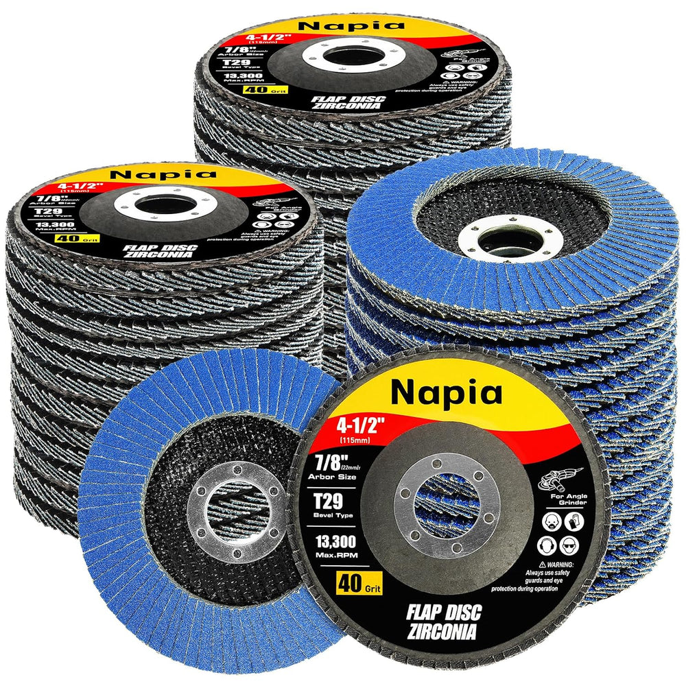 Flap Discs 4 1/2" for Angle Grinder Sanding-Disc - Napia 4 1/2 Flap Disc...