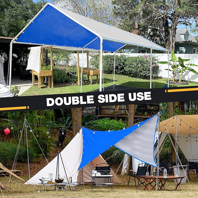 Tarp 16x20 Feet 14 Mil Heavy Duty Waterproof Tarp, Large Multipurpose Cover
