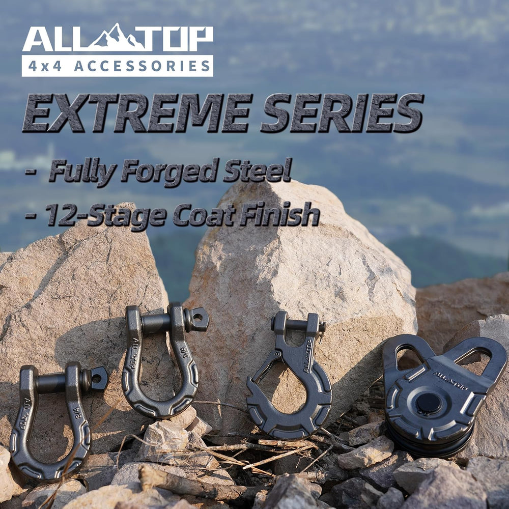 ALL-TOP Forged Snatch Block (18 Ton Work Load) Extreme Recovery Winch Pulley ...