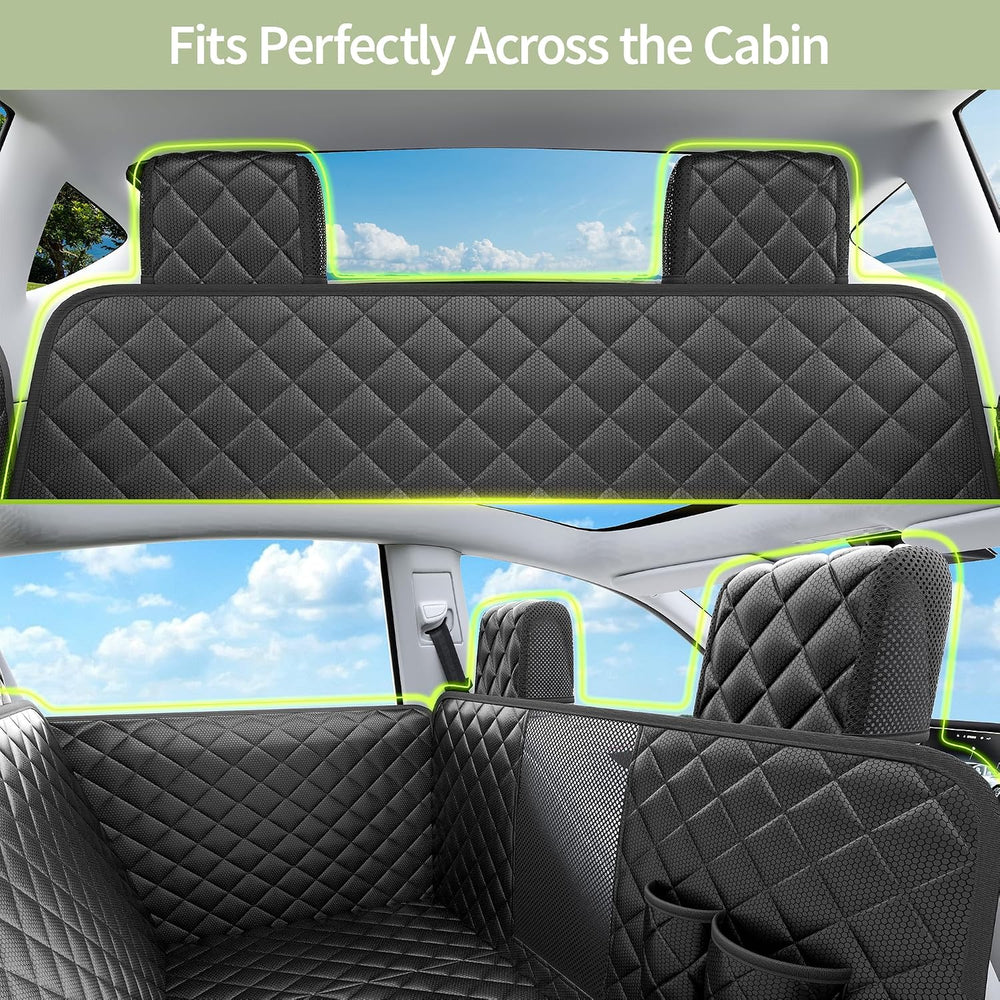 Dog Car Seat Cover for Tesla Model Y, Hard Bottom Back Seat Extender