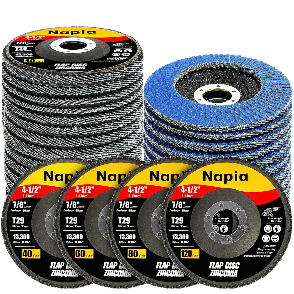Flap Discs 4 1/2" for Angle Grinder Sanding-Disc - Napia 45pack 4 1/2 Fl...