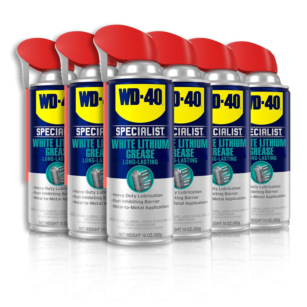 WD-40 Specialist White Lithium Grease Spray with SMART STRAW SPRAYS 2 WAYS, 1...